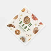 オベビーペストリー+おしゃれなニュートラルベビーシャワー スタンダードランチョンナプキン (角)