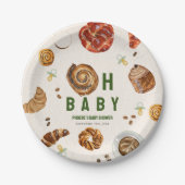 オベビーペストリー+おしゃれなニュートラルベビーシャワー ペーパープレート (正面)