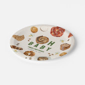 オベビーペストリー+おしゃれなニュートラルベビーシャワー ペーパープレート (アングル)