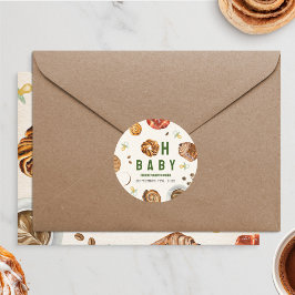 オベビーペストリー+おしゃれなニュートラルベビーシャワー ラウンドシール