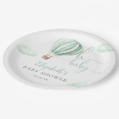 オベビーホットエアバルーンベビー男女兼用シャワー ペーパープレート (アングル)