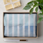 オベビーホワイトバニーラビットブルーストライプ 薄葉紙 (ギフト)