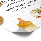 オベビーボトル&ベーグルベビーシャワーウェルカム ポスター (角)