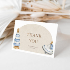 オベビーボホウッドブロックとおもちゃと木 サンキューカード