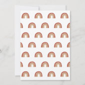 オベビーボホテラコッタレインボークラウンズベビーシャワー 招待状 (裏面)