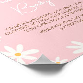 オベビーボホデイジーベビーシャワー言わないベビー ポスター (角)