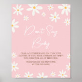 オベビーボホデイジーベビーシャワー言わないベビー ポスター (正面)