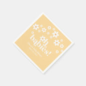 オベビーボホデイジー黄双生児ベイビーシャワー スタンダードカクテルナプキン (角)