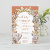 オベビーボホトロピカルサファリジャングル動物 招待状 (スタンド正面)