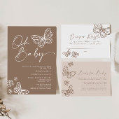 オベビーボホニュートラルベビーシャワー招待状 招待状