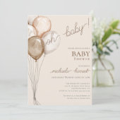 オベビーボホバルーンベー男女兼用ブシャワー 招待状 (スタンド正面)