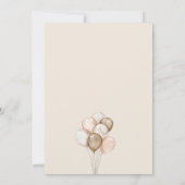 オベビーボホバルーンベー男女兼用ブシャワー 招待状 (裏面)