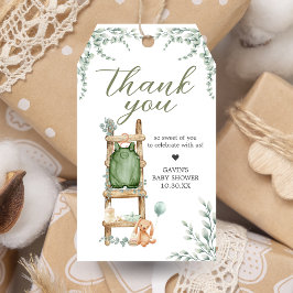 オベビーボホユーカリプトゥスベビーシャワーメッセージカード ギフトタグ