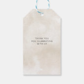 オベビーボホ男女兼用ベビーシャワー招待状 ギフトタグ (裏面)