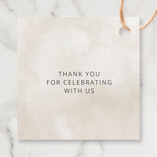 オベビーボホ男女兼用ベビーシャワー招待状 フェイバータグ (裏面)