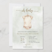 オベビーボホ男女兼用ベビーシャワー招待状 招待状 (正面)