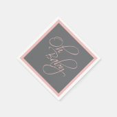 オベビーポーズベビーシャワー女の子 スタンダードカクテルナプキン (角)