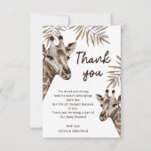 オベビーママとベビーキリン中性ベビーシャワー サンキューカード (正面)