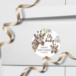 オベビーママとベビーキリン中性ベビーシャワー ラウンドシール