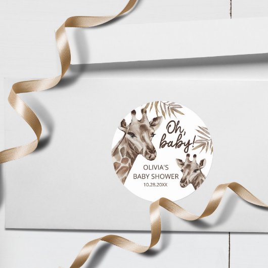 オベビーママとベビーキリン中性ベビーシャワー ラウンドシール