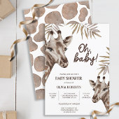オベビーママとベビーキリン中性ベビーシャワー 招待状
