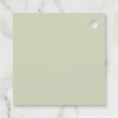 オベビーミニマリストセージグリーンバルーンベビーシャワー フェイバータグ (裏面)