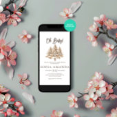 オベビーミニマリスト松木冬の赤ちゃんシャワー 招待状