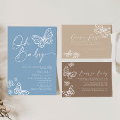 オベビーミニマリスト赤ちゃんシャワー招待状 招待状