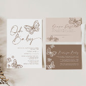 オベビーミニマリスト赤ちゃんシャワー招待状 招待状