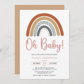 オベビーミュート音望峰レインボーベビーシャワー 招待状 (正面/裏面)