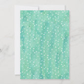 オベビーミント水の色ベビーシャワー希望カード 招待状 (裏面)