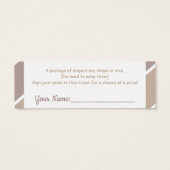 オベビーモカモダンタイポグラフィおむつラッフル (裏面)