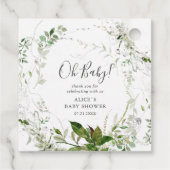 オベビーモダングリーンリーベビーシャワー フェイバータグ (裏面)