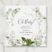 オベビーモダングリーンリーベビーシャワー フェイバータグ (正面)