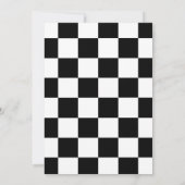 オベビーモダンシンプルブラックベイビーシャワー 招待状 (裏面)