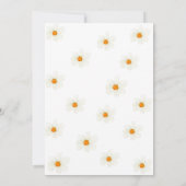 オベビーモダンデイジー男女兼用ベビーシャワー 招待状 (裏面)