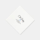 オベビーモダンブルーベビーシャワーカスタム スタンダードカクテルナプキン (角)