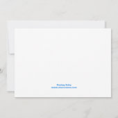 オベビーモダンブルー写真誕生発表 案内状 (裏面)