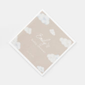 オベビーモダンベージュクラウドベビーシャワーナプキン スタンダードランチョンナプキン (角)
