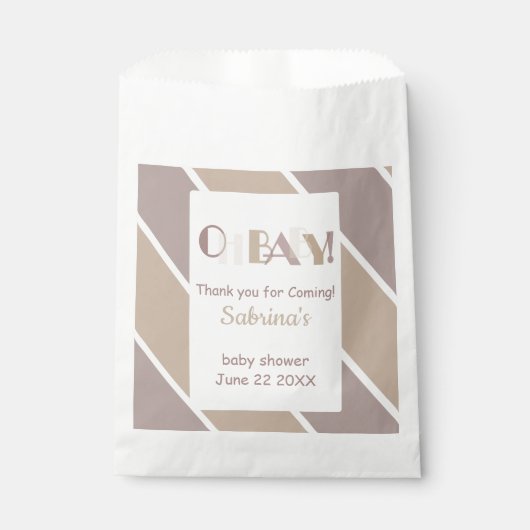 オベビーモチャモダンベビーシャワーバッグ フェイバーバッグ (正面)