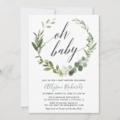 オベビーユーカリ男女兼用プシャワー 招待状 (正面)
