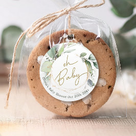 オベビーユーカリ赤ちゃんシャワーステッカー ラウンドシール