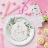 オベビーユーカリ赤ちゃんシャワーパーティープレート ペーパープレート (パーティー)