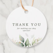 オベビーユーカリ赤ちゃんシャワーメッセージカード フェイバータグ (裏面)