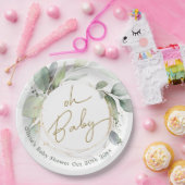 オベビーユーカリ赤ちゃんシャワー紙プレート ペーパープレート (パーティー)
