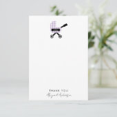 オベビーラベンダージンガムPRAMベビーシャワー サンキューカード (スタンド正面)