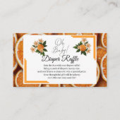 オベビーリトルかわいこちゃんオレンジ柑橘系ベビーシャワー エンクロージャーカード (正面)