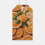 オベビーリトルかわいこちゃんオレンジ柑橘系ベビーシャワー ギフトタグ (裏面)