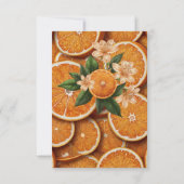 オベビーリトルかわいこちゃんオレンジ柑橘系ベビーシャワー サンキューカード (裏面)