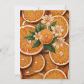 オベビーリトルかわいこちゃんオレンジ柑橘系ベビーシャワー 招待状 (裏面)